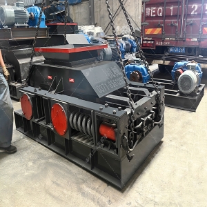 2PG800X600對輥破碎機(jī)發(fā)貨圖片_發(fā)往廣西三江_鵝卵石制砂